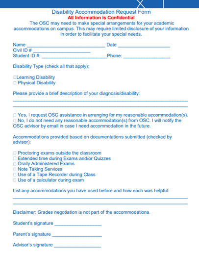 Note-taking Accommodations, Disability Services